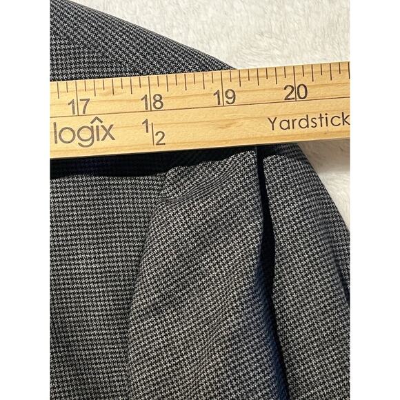 Lands End 46R 44x29 Gray Micro Houndstooth Men's 2-Piece Suit Stretch - Picture 12 of 16